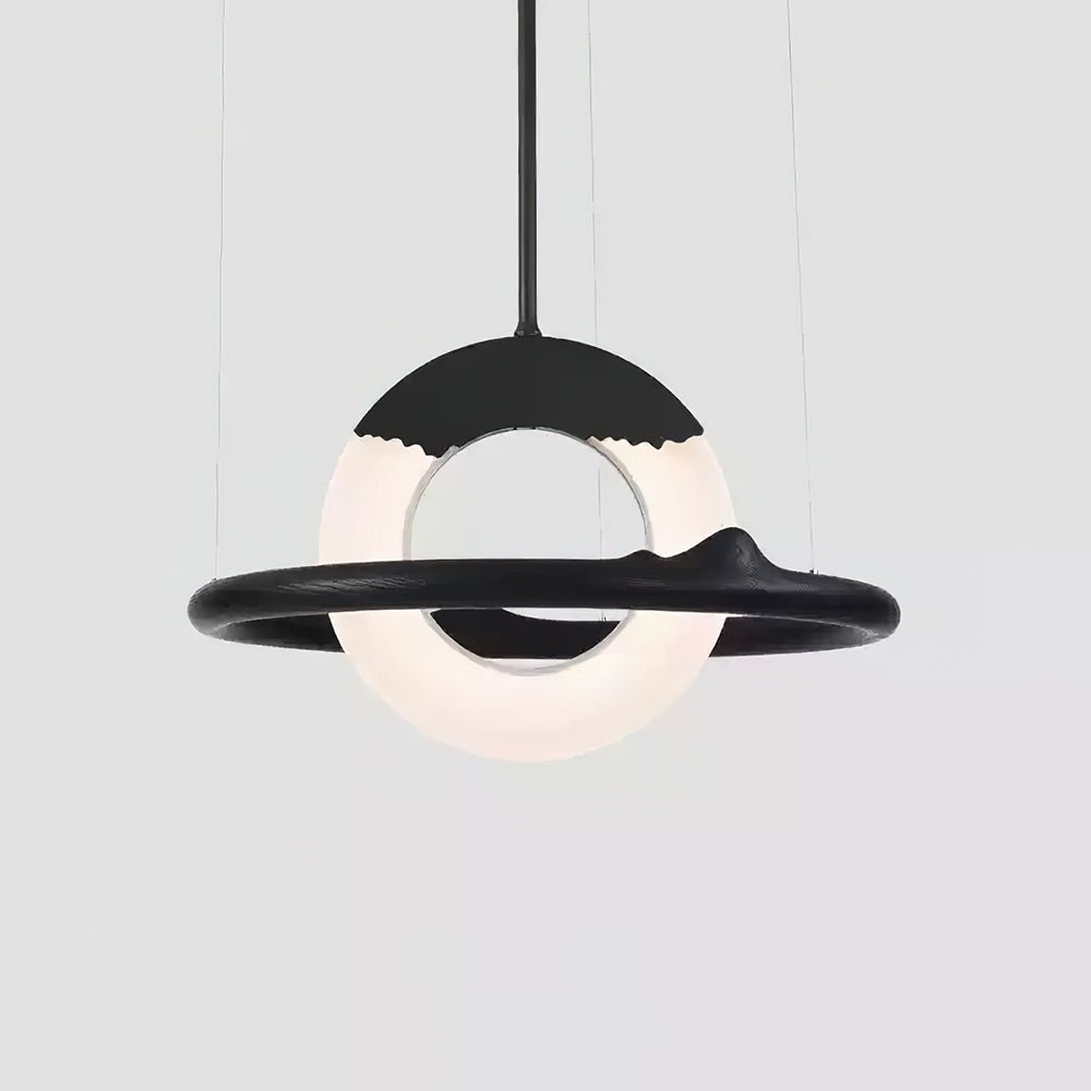 Mytalan Circular Acrylic Wood Pendant Light - Letslighting