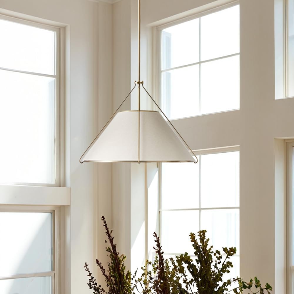Voloraris Vintage Industrial Conical Fabric Pendant Lamp - Letslighting