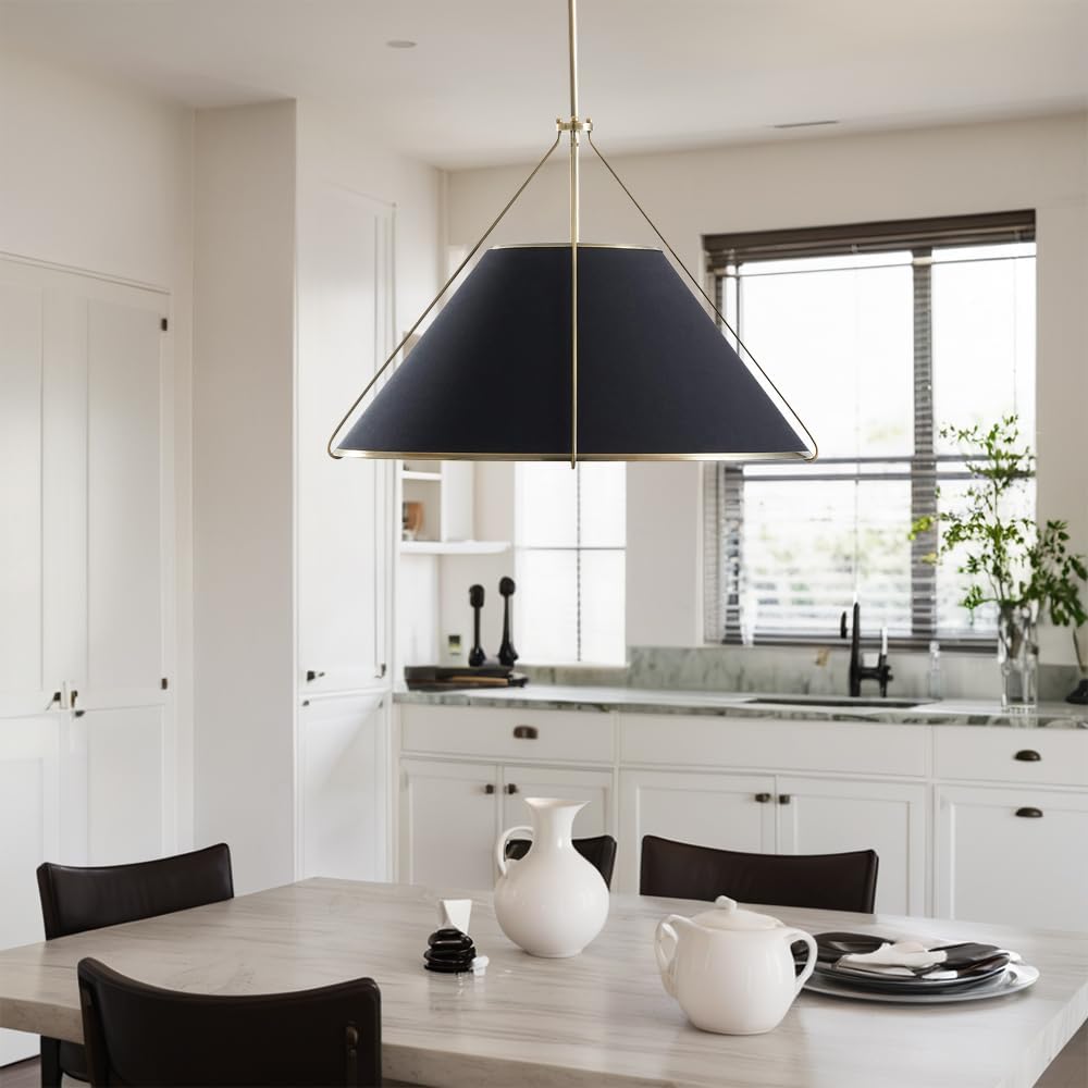 Voloraris Vintage Industrial Conical Fabric Pendant Lamp - Letslighting