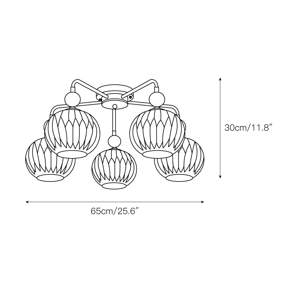 Elveneth Individual Creativity Glass Ceiling Lamp - Letslighting