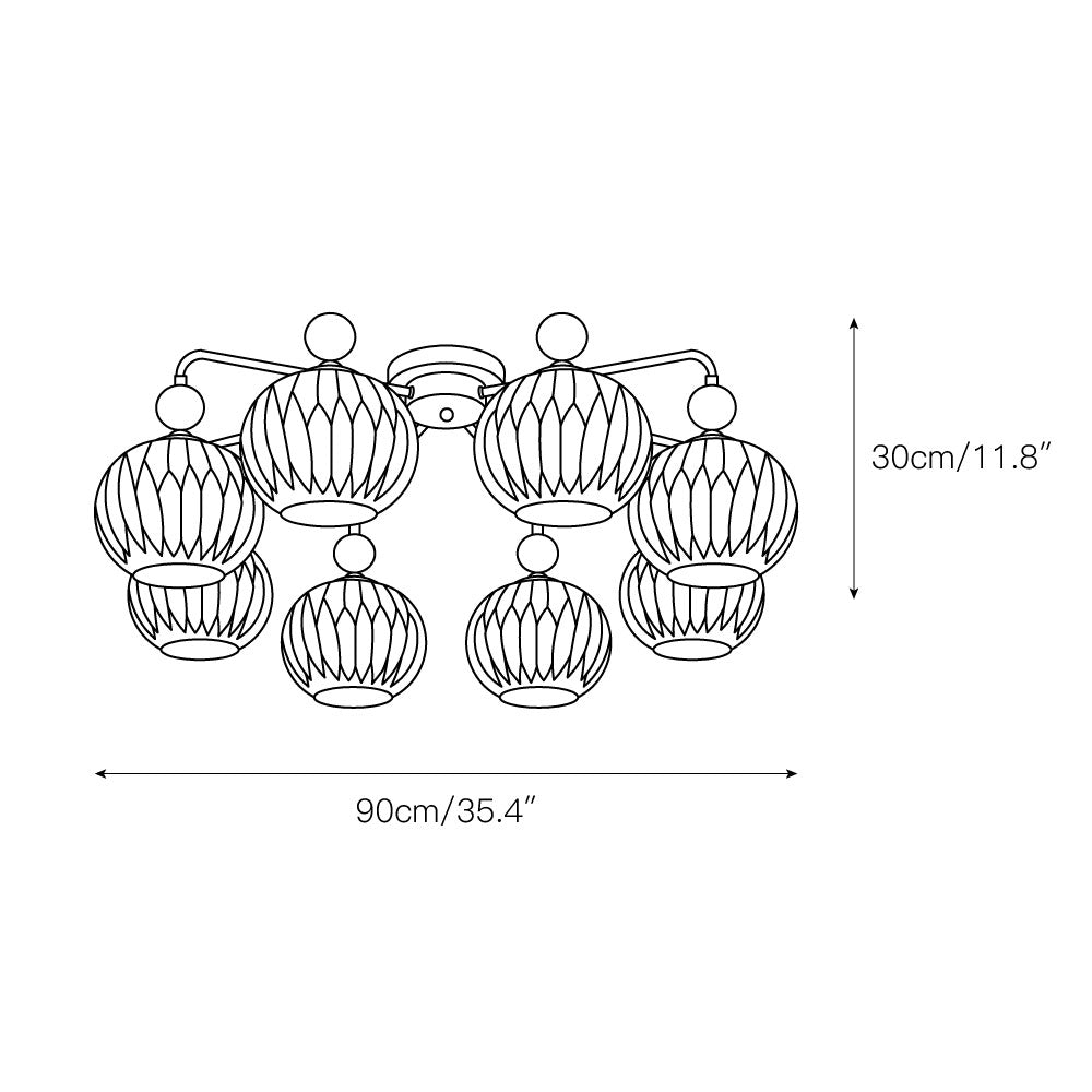 Elveneth Individual Creativity Glass Ceiling Lamp - Letslighting