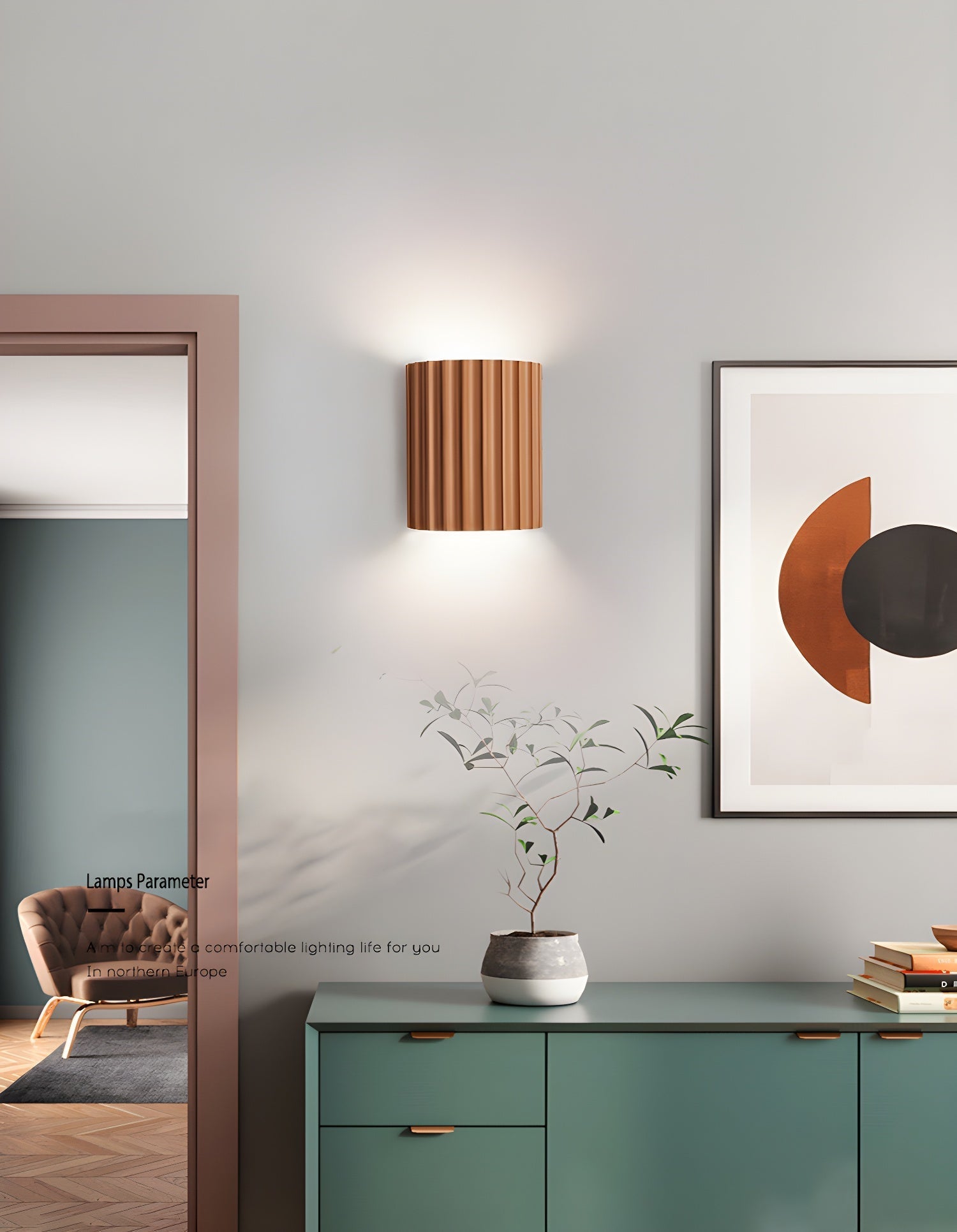 Ivvinen Nordic Art Ribbed Resin Wall Lamp - Letslighting