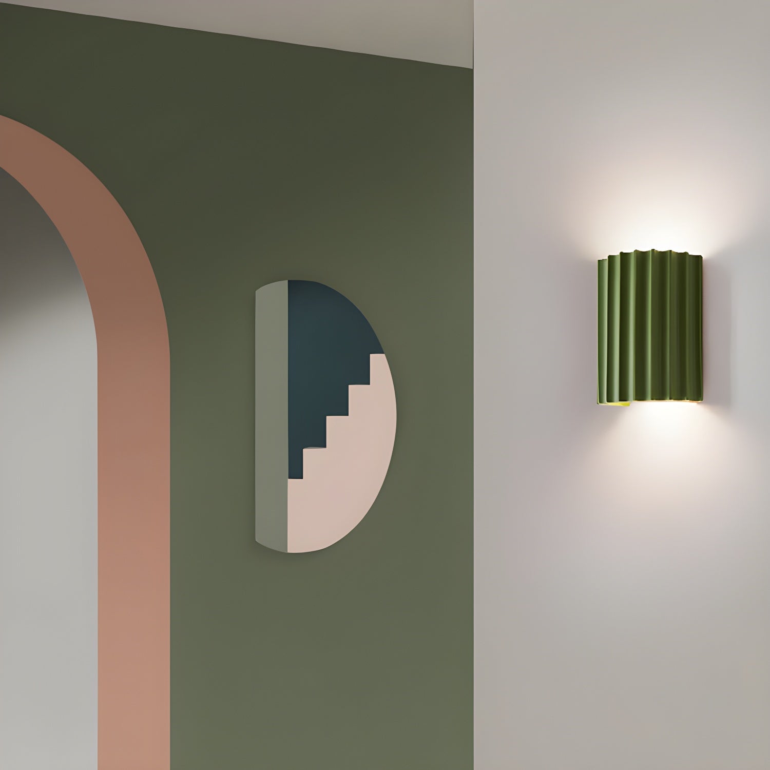 Ivvinen Nordic Art Ribbed Resin Wall Lamp - Letslighting