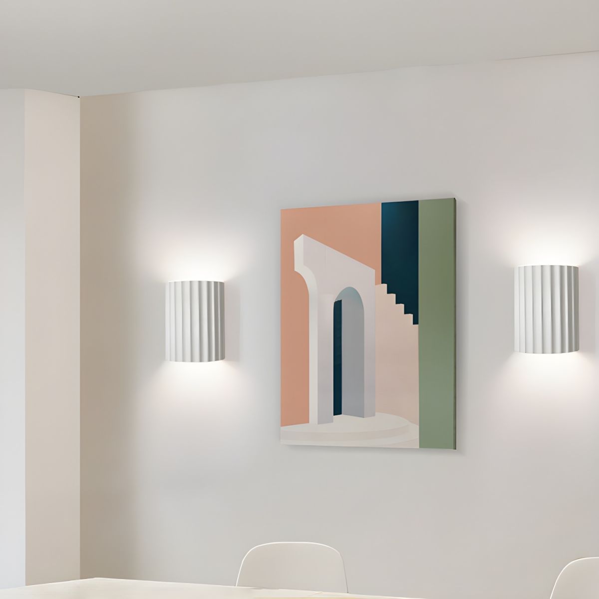 Ivvinen Nordic Art Ribbed Resin Wall Lamp - Letslighting