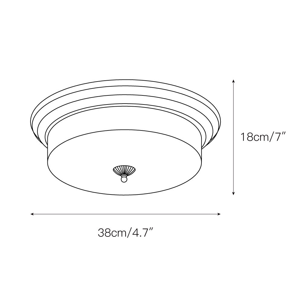 Ulcarir Modern Minimalist Retro Glass Flush Ceiling Lamp - Letslighting