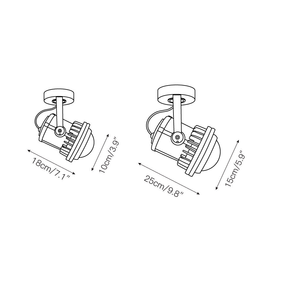Ivinan Retro Industrial Glass Spotlight - Letslighting
