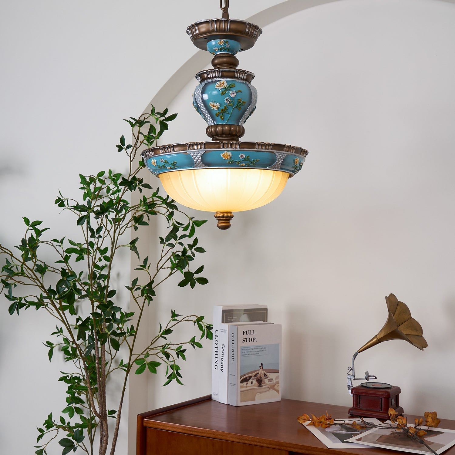 Floralis Retro Resin Pendant Light - Letslighting
