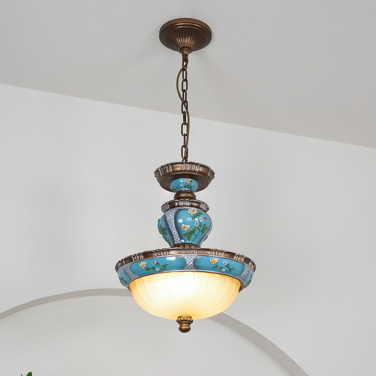 Floralis Retro Resin Pendant Light - Letslighting