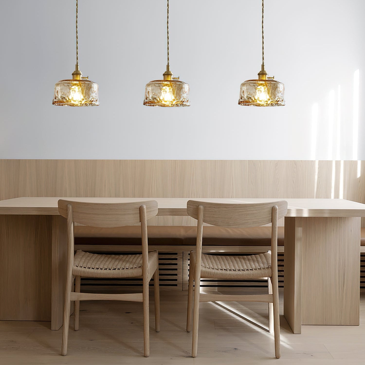 Amberlyn Vintage Amber Glass Pendant Light - Letslighting