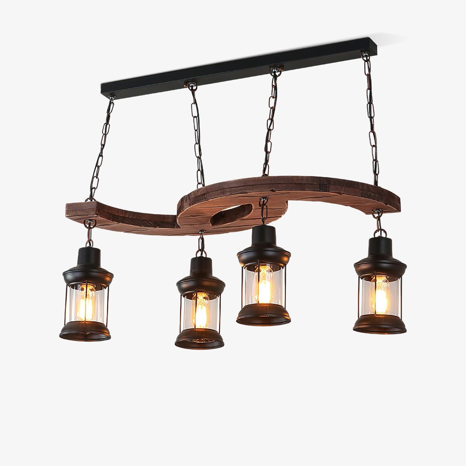 Aurora Chandelier Boat Wood Vintage - Letslighting