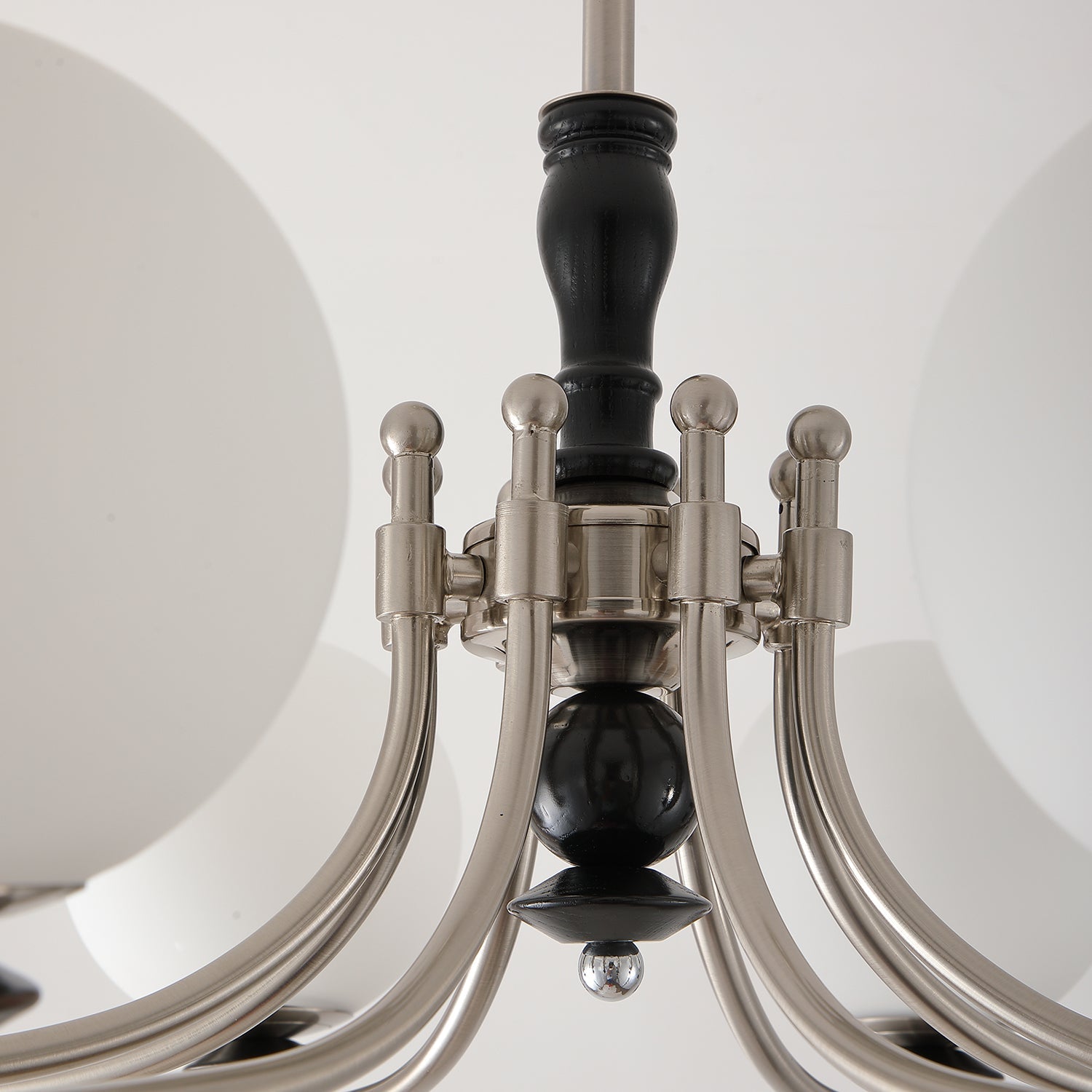 Retro Ellan Chandelier Glass Globe Polished - Letslighting