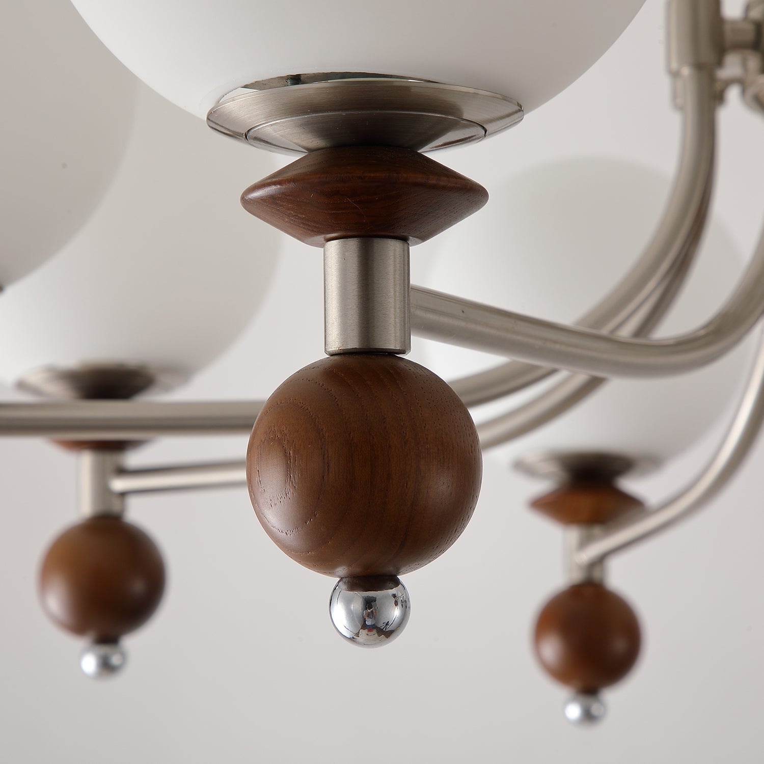 Retro Ellan Chandelier Glass Globe Polished - Letslighting