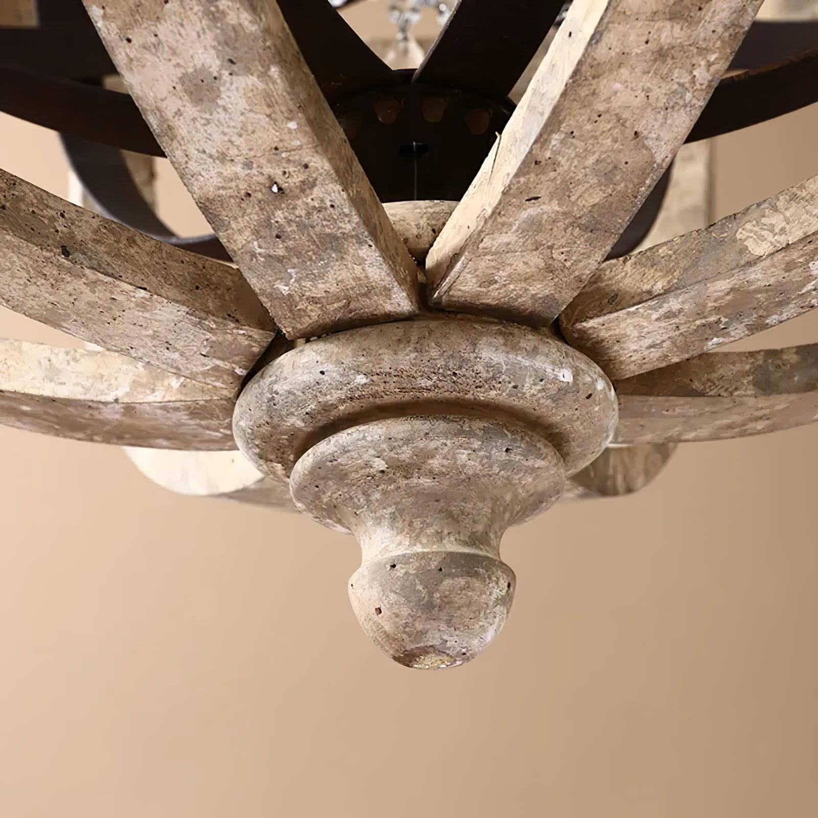 Lustra Chandelier Retro Globe with Weathered Wood - Letslighting
