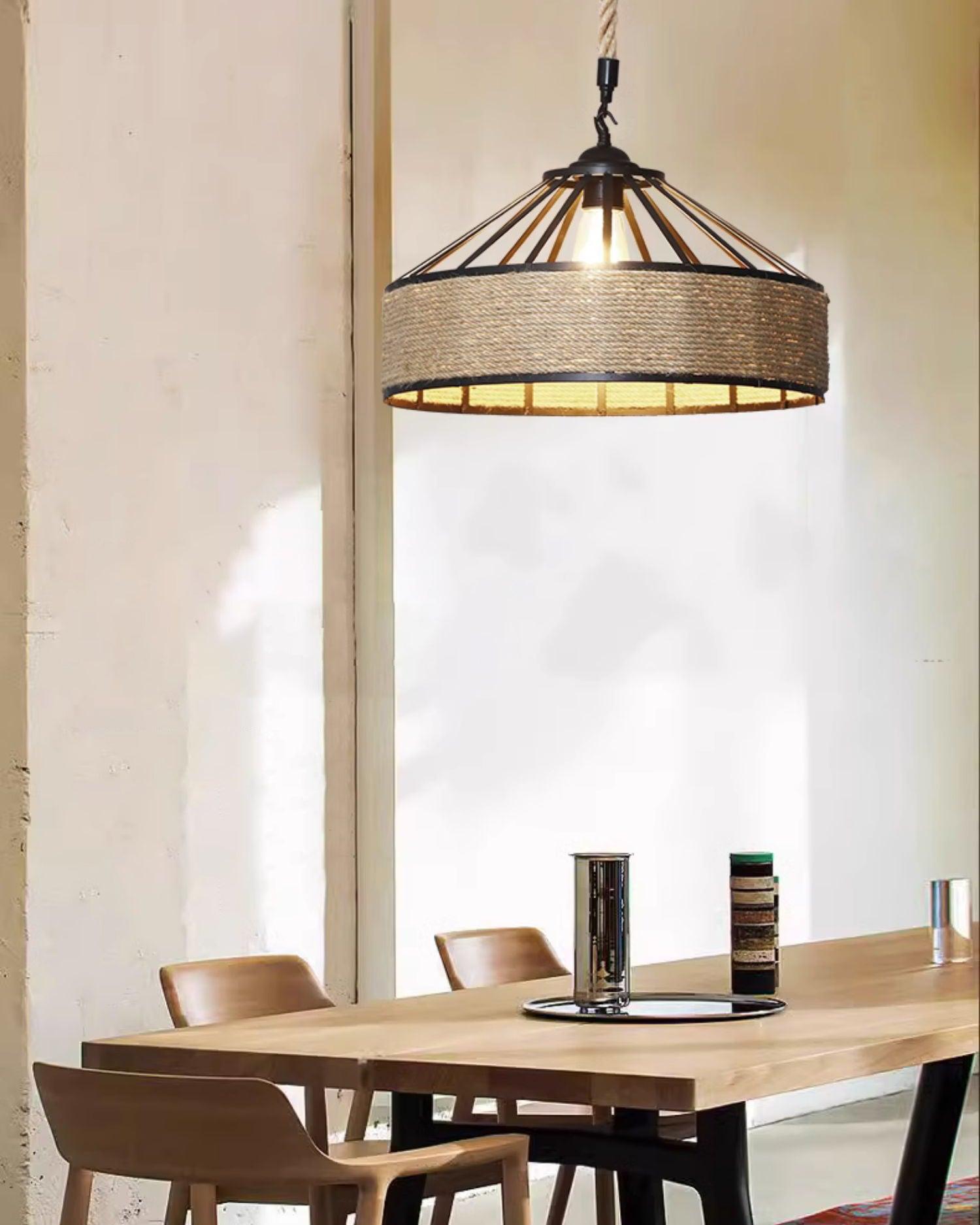 Alshaan Retro Hemp Rope Exquisite Pendant Light - Letslighting