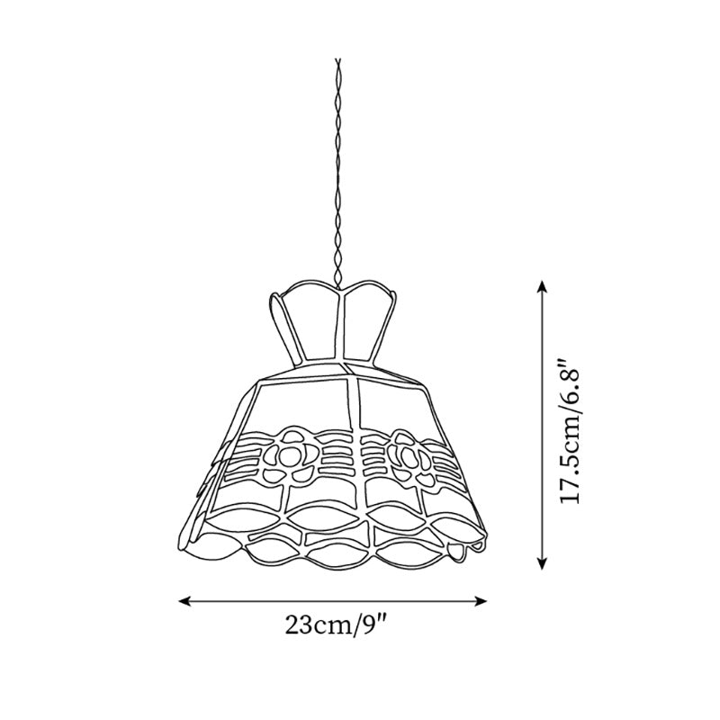 Tiffany Retro Glass Pendant Lights Floral - Letslighting