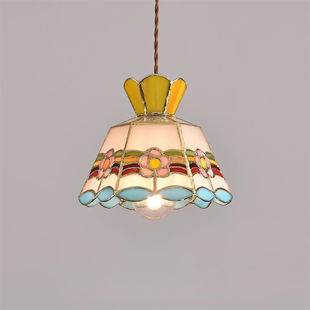 Tiffany Retro Glass Pendant Lights Floral - Letslighting