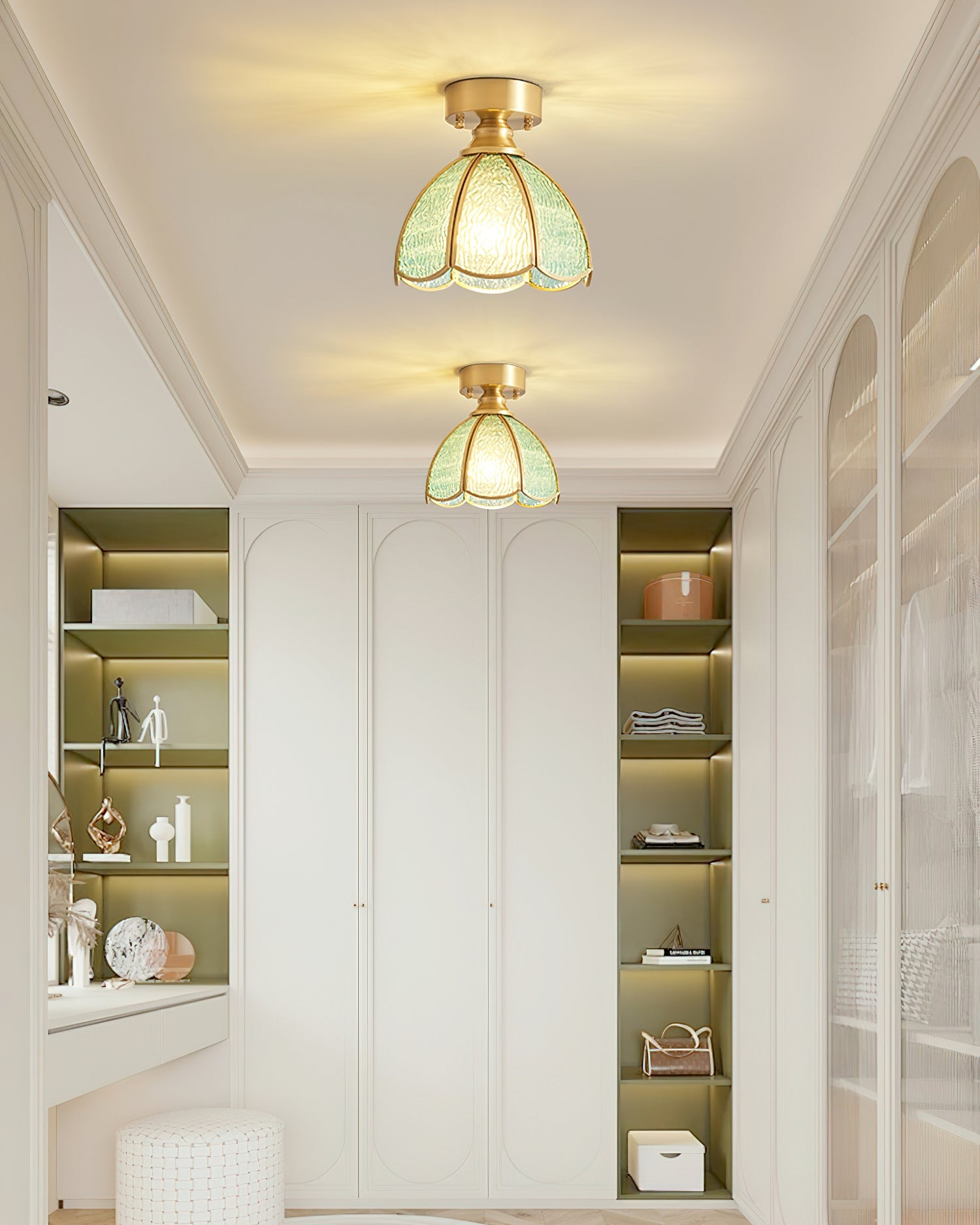 Civelle Tiffany Style Stained Glass Ceiling Light - Letslighting