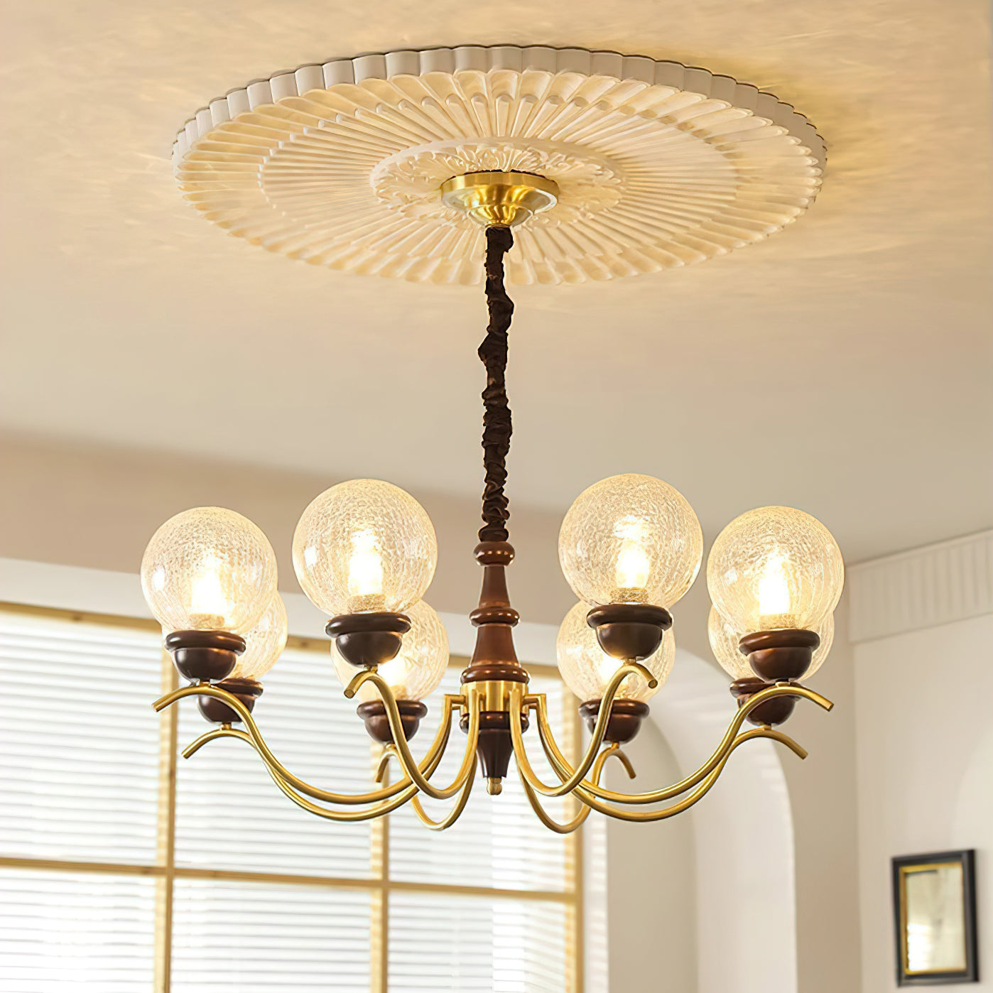 Teresie Chandelier Brass Retro - Letslighting