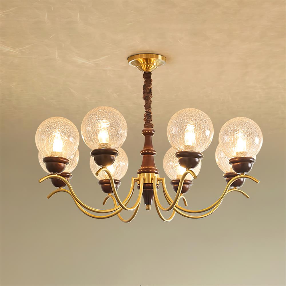 Teresie Chandelier Brass Retro - Letslighting