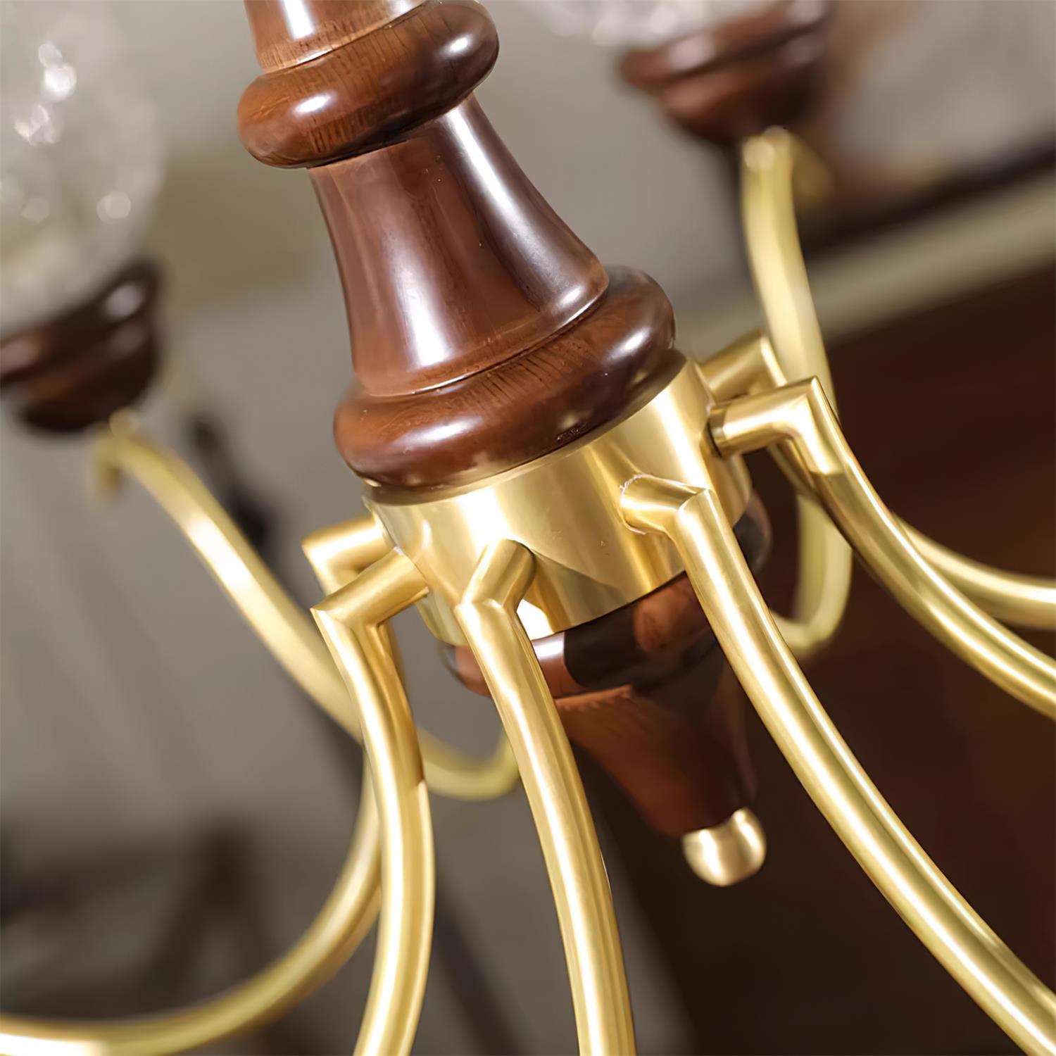 Teresie Chandelier Brass Retro - Letslighting