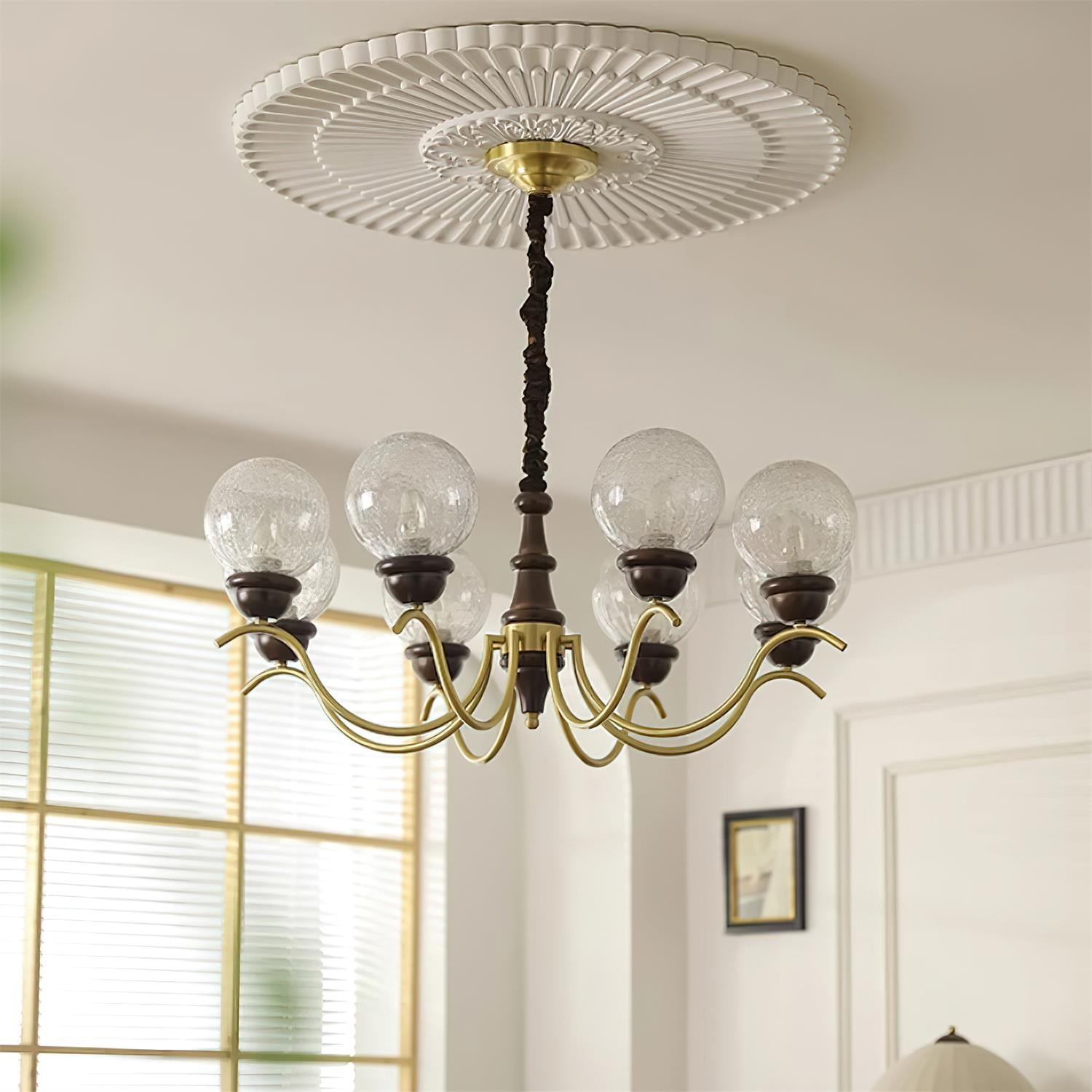 Teresie Chandelier Brass Retro - Letslighting