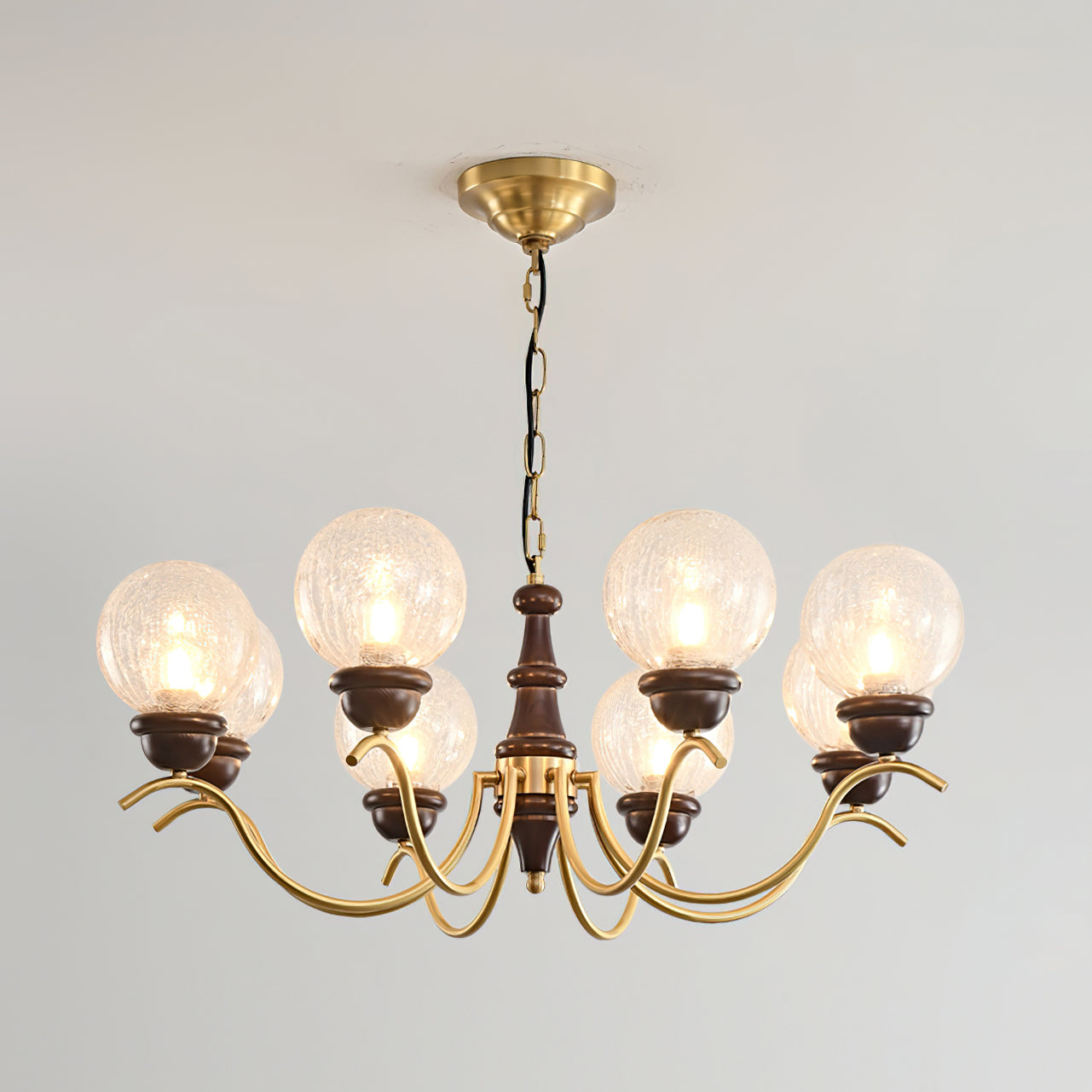Teresie Chandelier Brass Retro - Letslighting