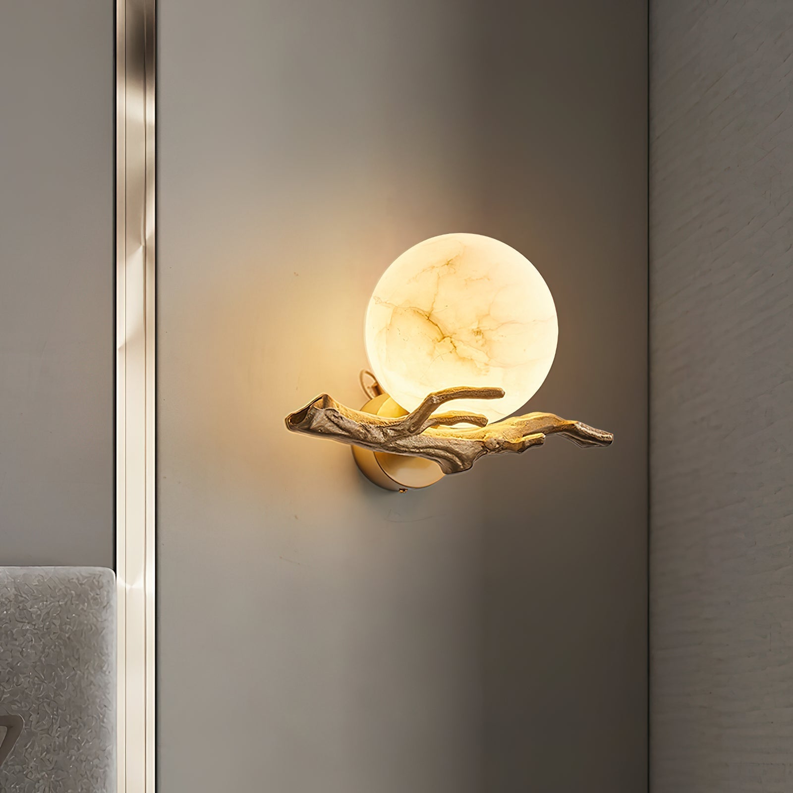 Ormirara Modern Minimalist Retro Twigs Alabaster Wall Lamp - Letslighting