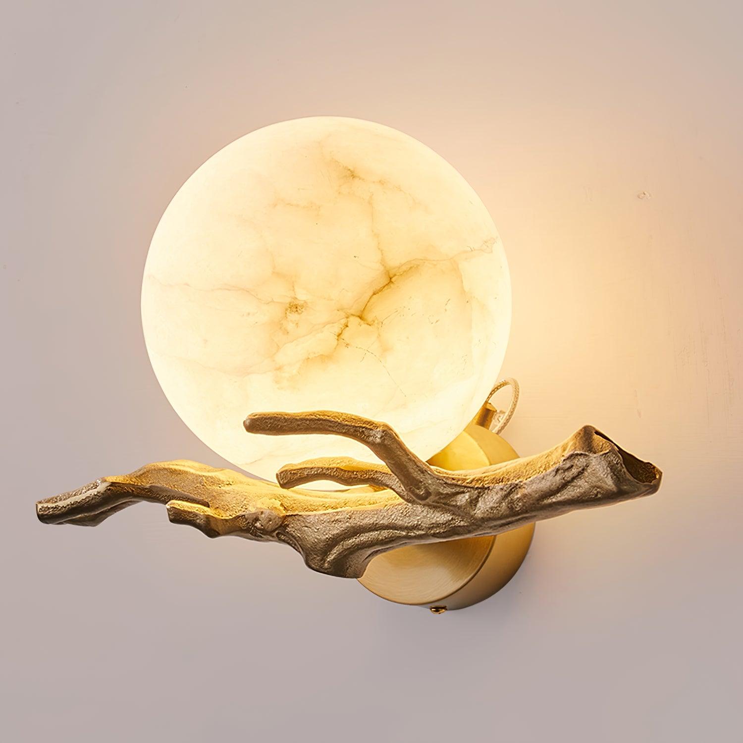 Avzorion Retro Twigs Brass Marble Wall Lamp - Letslighting