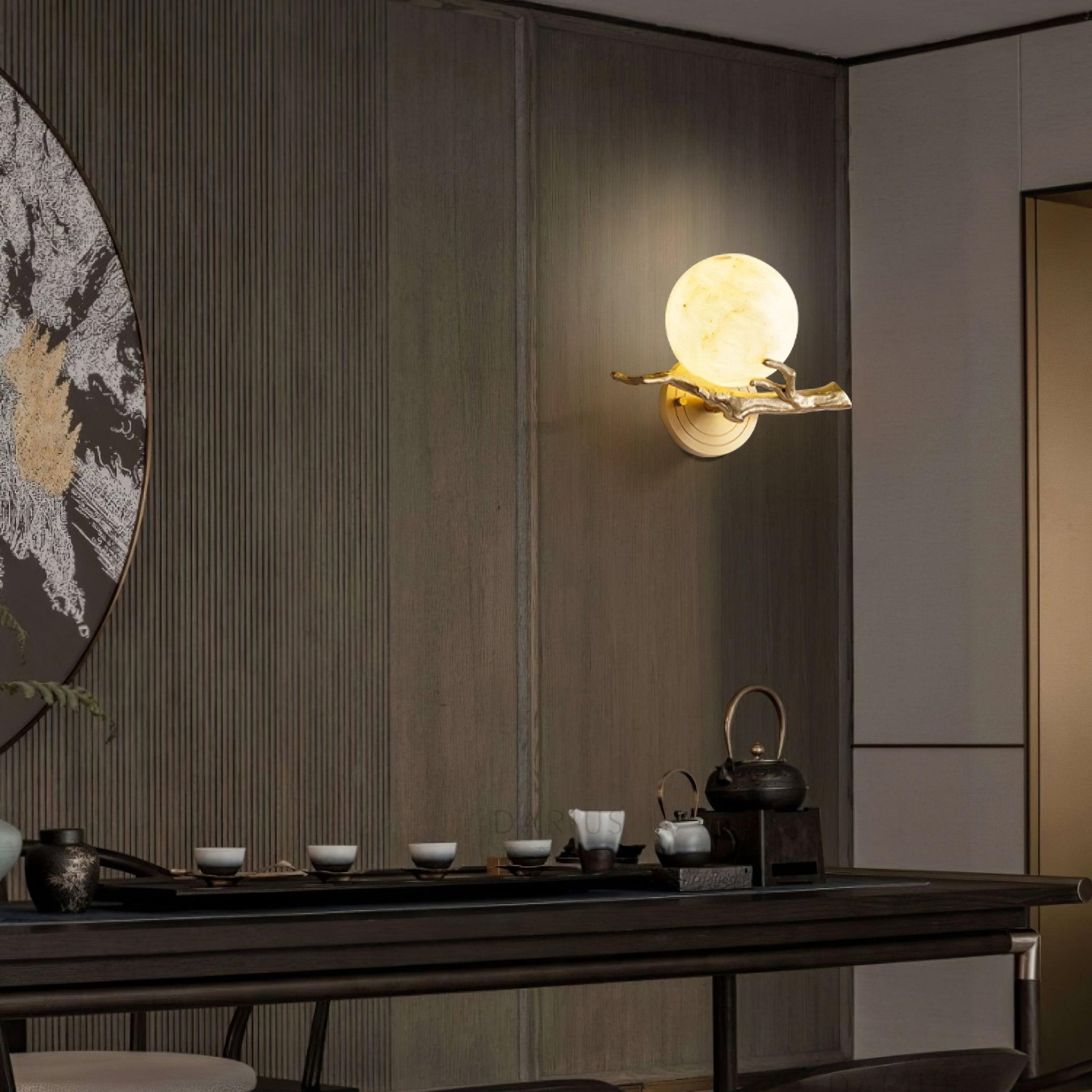 Avzorion Retro Twigs Brass Marble Wall Lamp - Letslighting