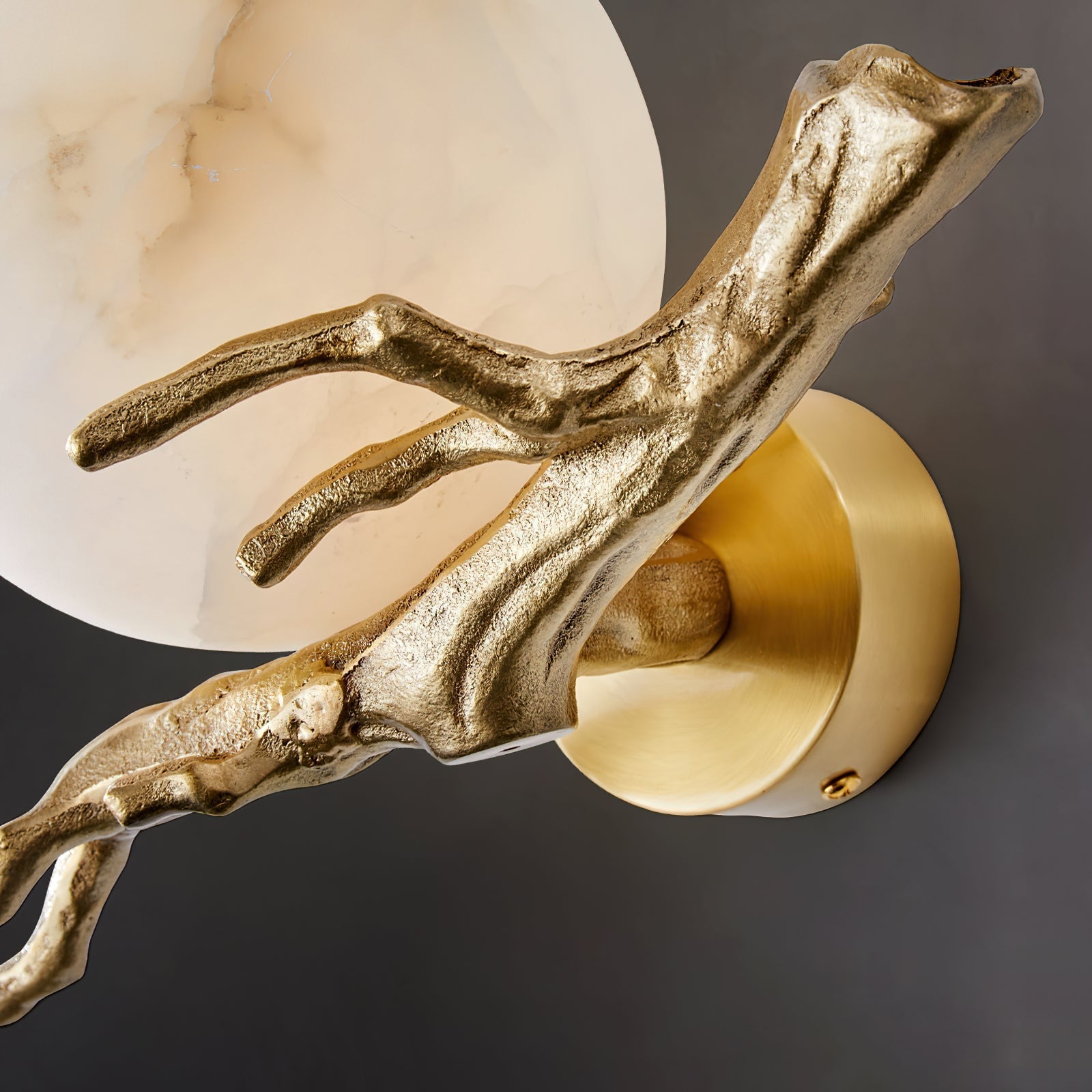 Ormirara Modern Minimalist Retro Twigs Alabaster Wall Lamp - Letslighting
