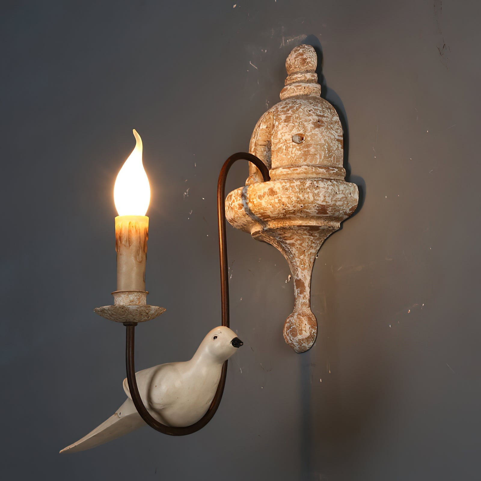 Syraean Vintage Retro Bird Wooden Wall Lamp - Letslighting