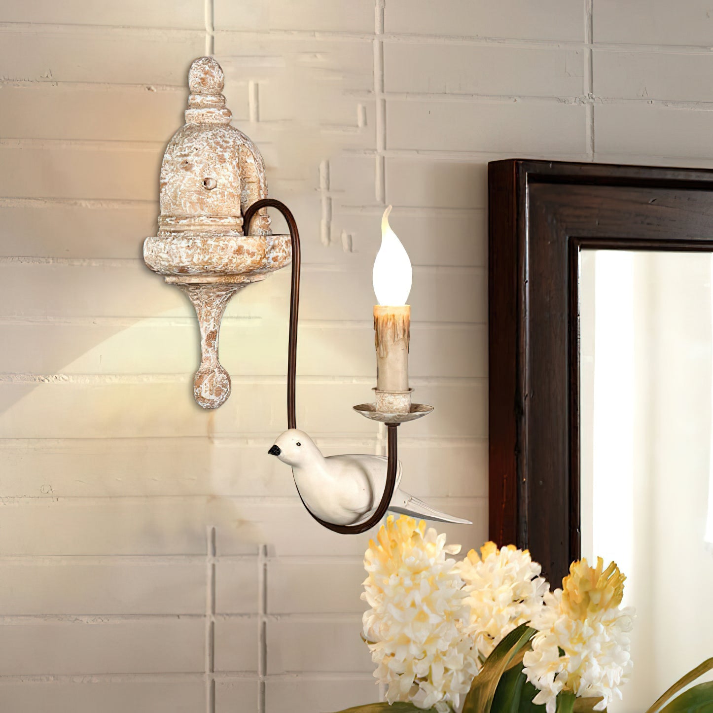 Syraean Vintage Retro Bird Wooden Wall Lamp - Letslighting