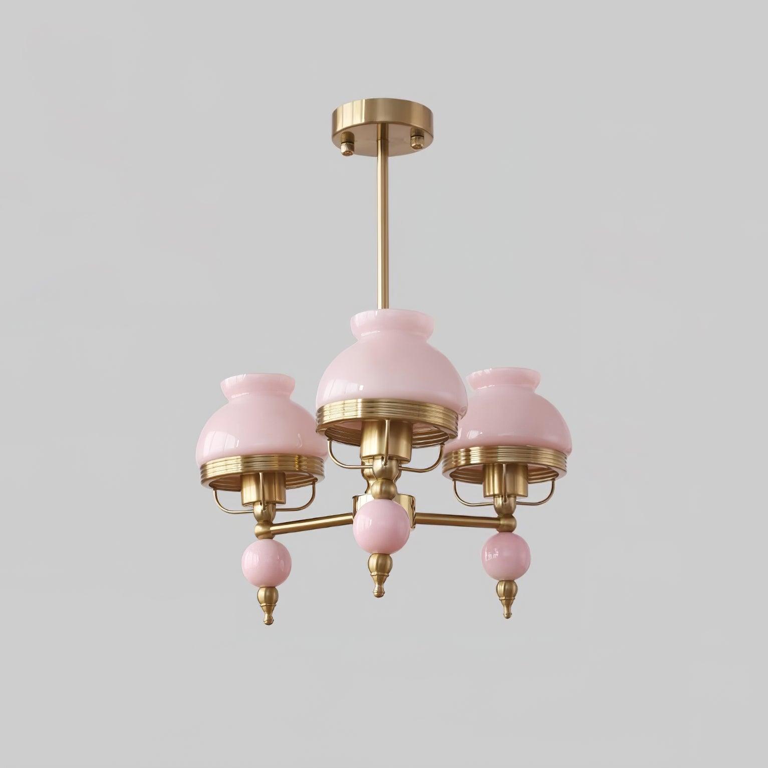 Chandelier Glass and Fixture for Dining or Living Room Vintage - Letslighting