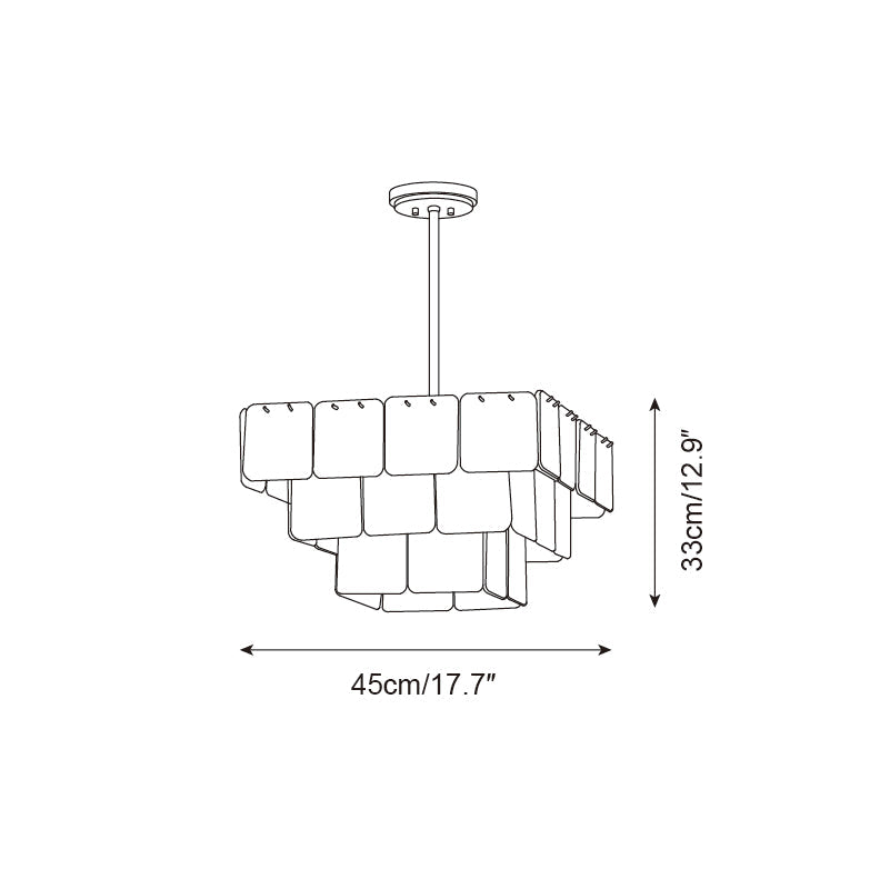 Revelation Chandelier Tiered Glass Panel Glow - Letslighting