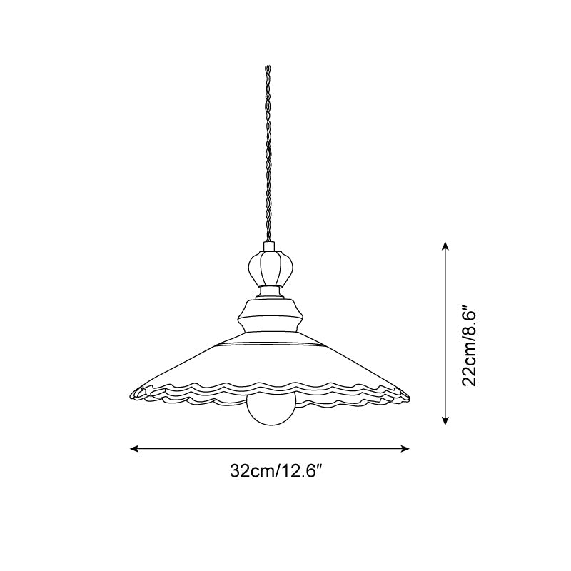 Revelyn Pendant Lamp Scalloped Ribbon - Letslighting
