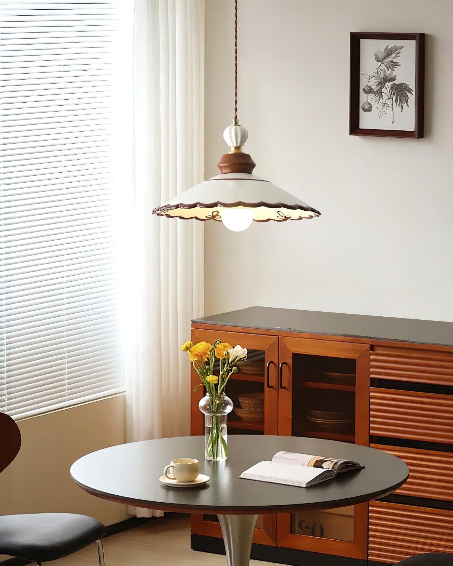 Revelyn Pendant Lamp Scalloped Ribbon - Letslighting