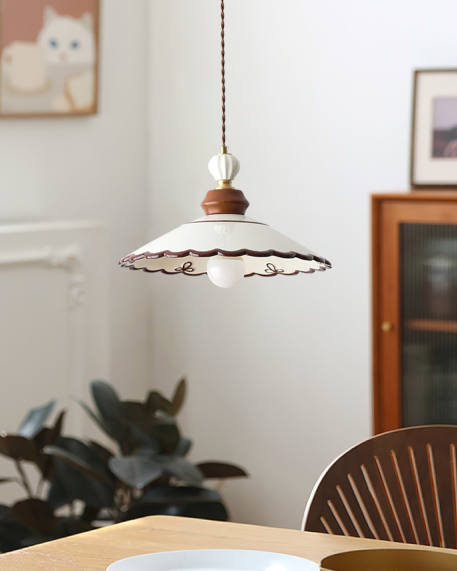 Revelyn Pendant Lamp Scalloped Ribbon - Letslighting