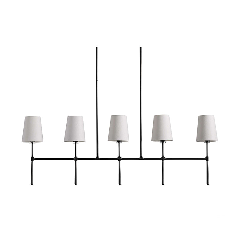 Eurvinen Vintage Industrial Linear Fabric Chandelier - Letslighting