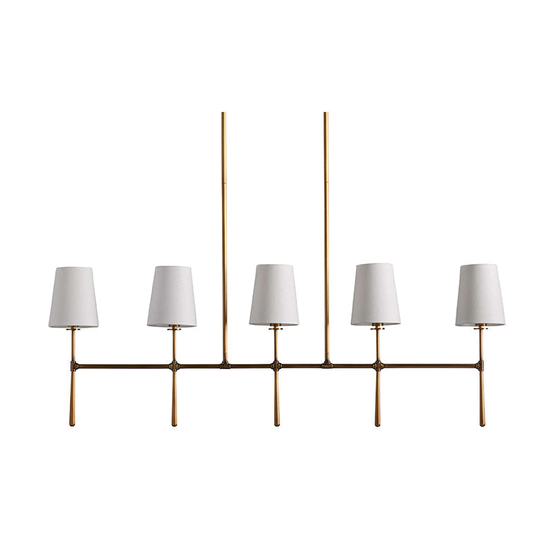 Eurvinen Vintage Industrial Linear Fabric Chandelier - Letslighting