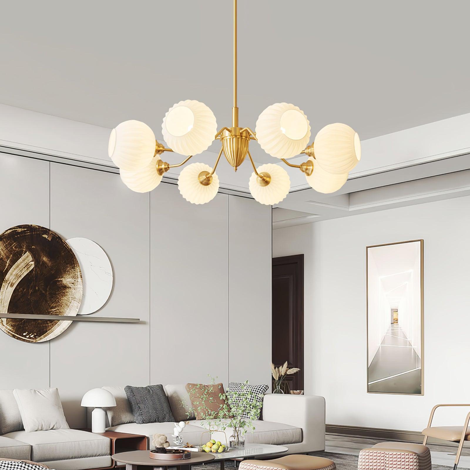 Zanora Vintage Brass Chandelier - Letslighting