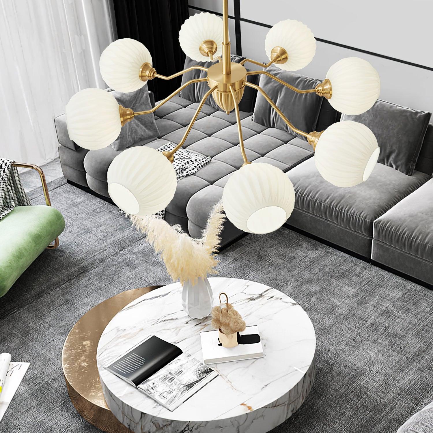 Zanora Vintage Brass Chandelier - Letslighting