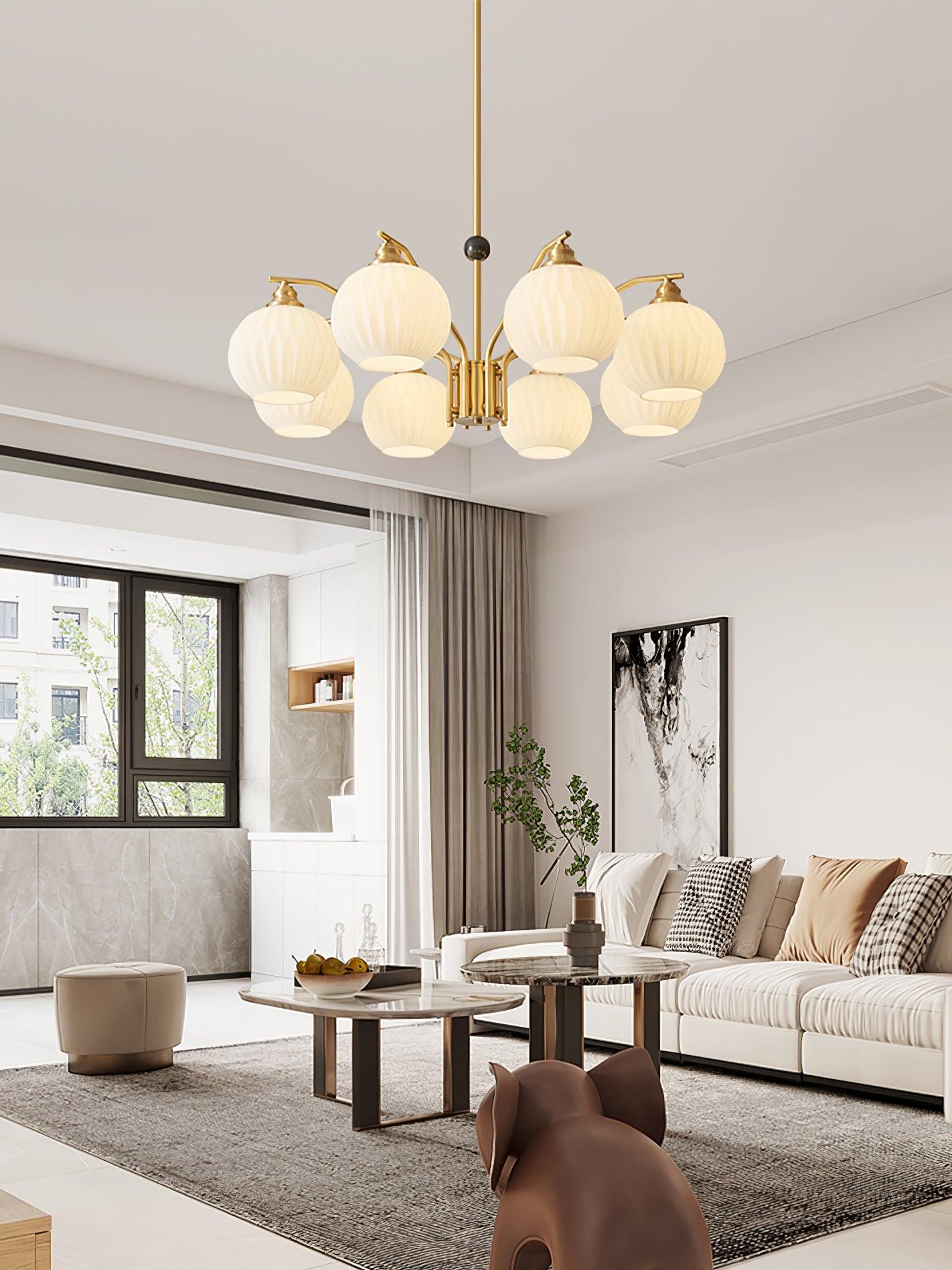 Nytheos Luxurious Brass Chandelier - Letslighting