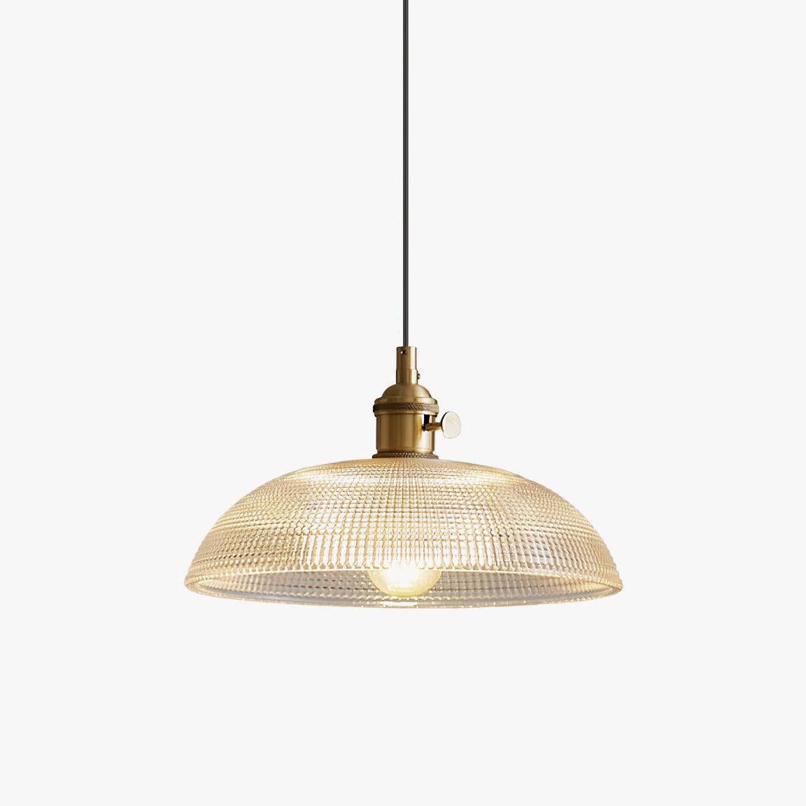 Calyra Brass & Glass Pendant Light - Letslighting