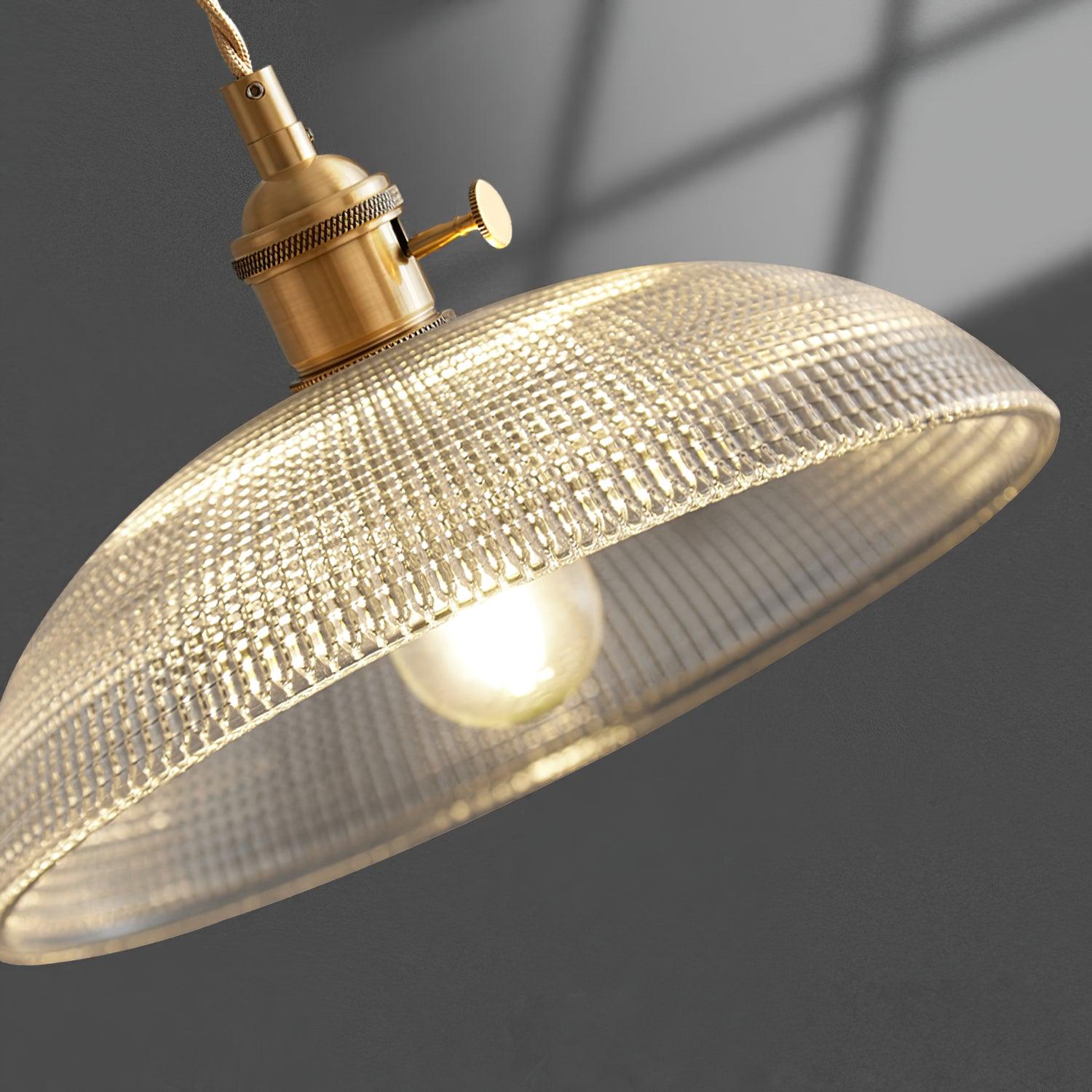 Calyra Brass & Glass Pendant Light - Letslighting