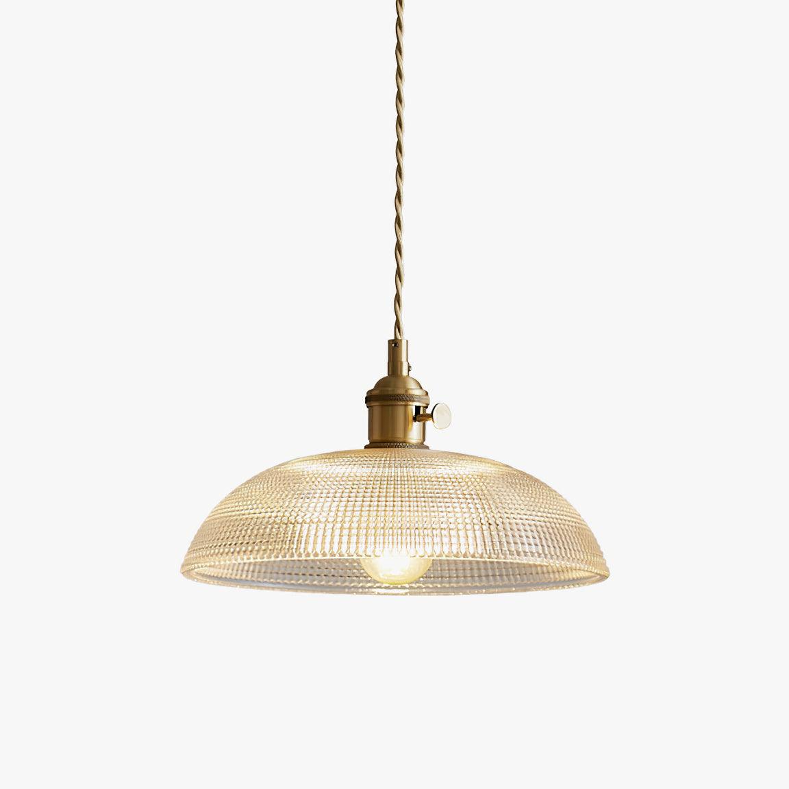 Calyra Brass & Glass Pendant Light - Letslighting
