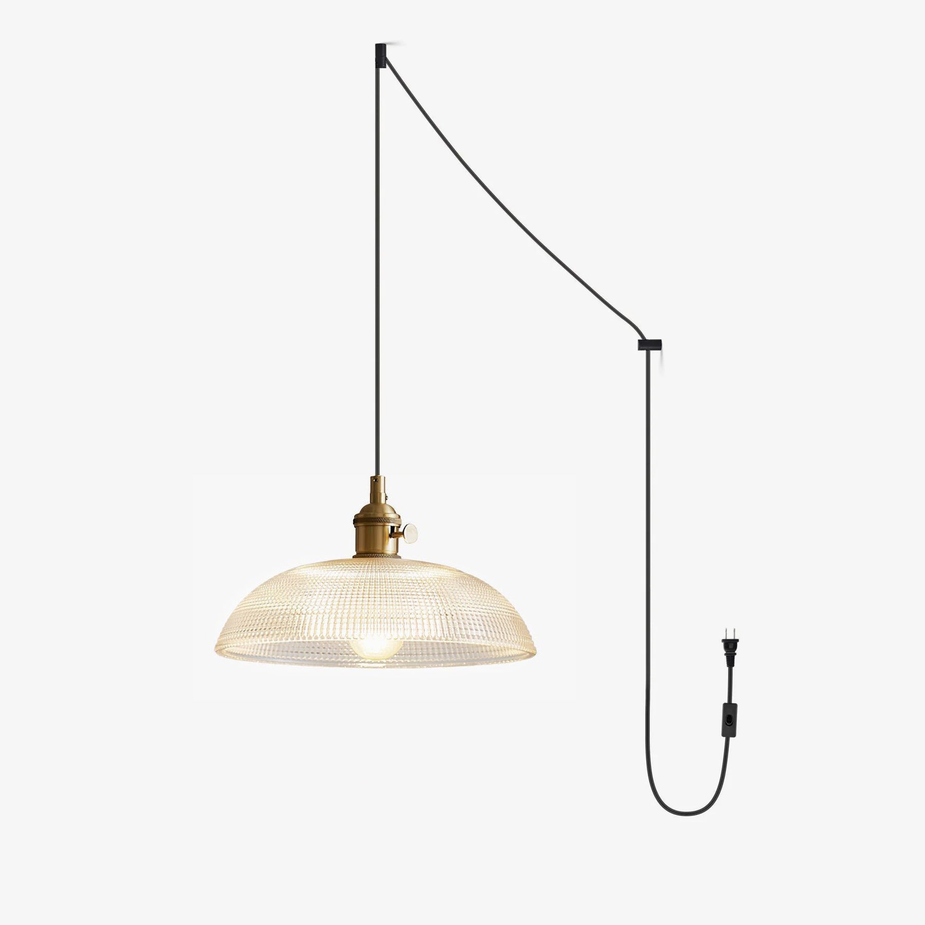 Calyra Brass & Glass Pendant Light - Letslighting