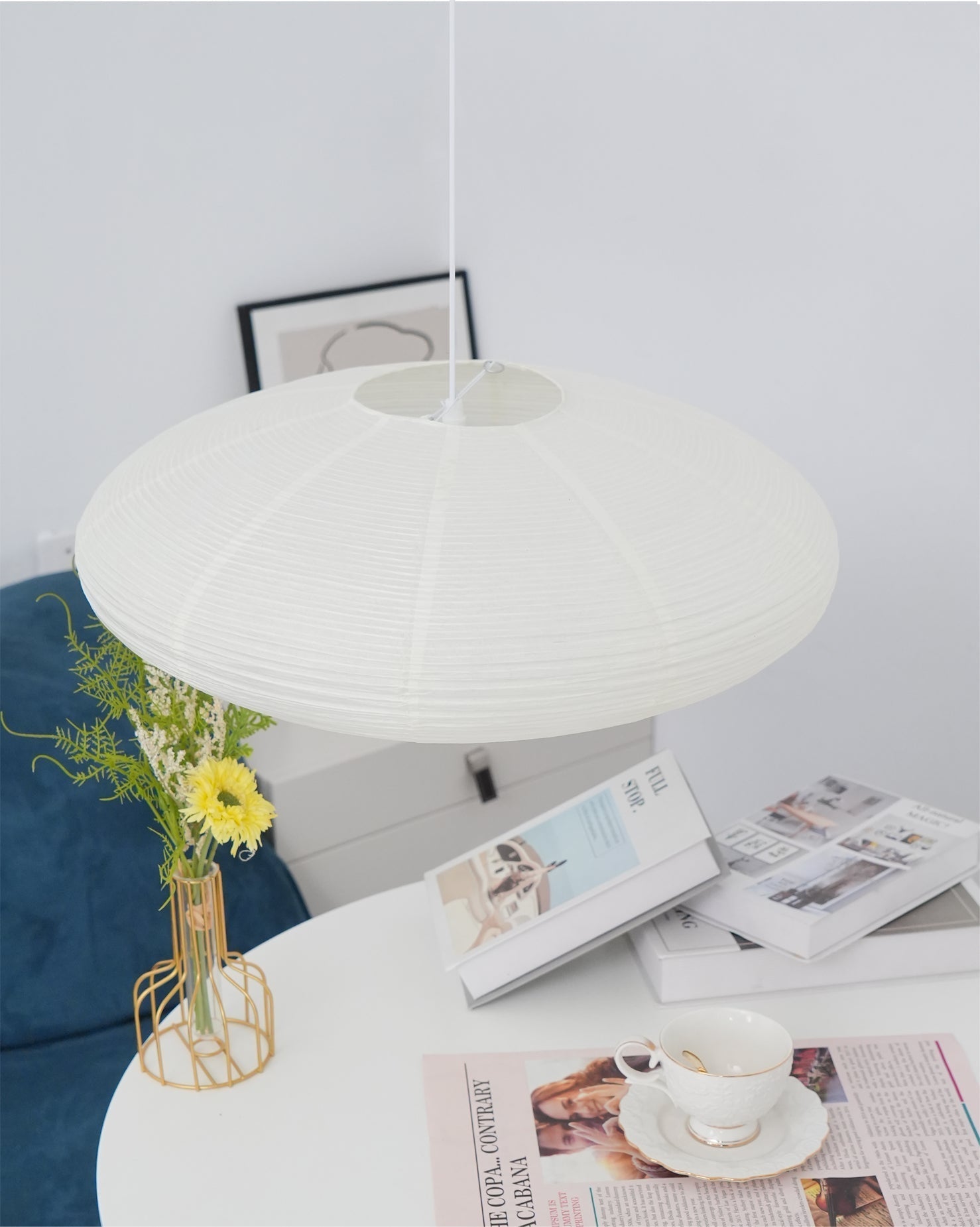 Orba Washi Paper 15A Pendant Light - Letslighting