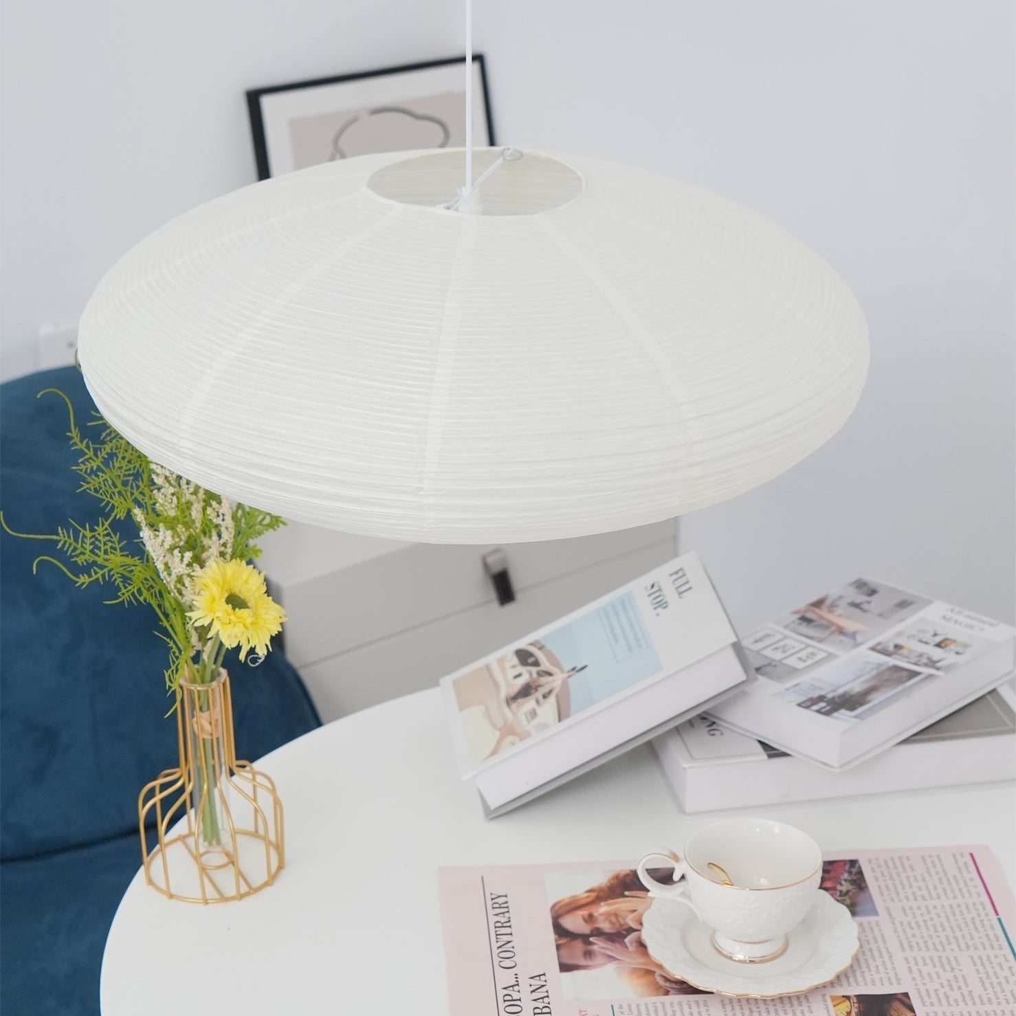 Orba Washi Paper 15A Pendant Light - Letslighting