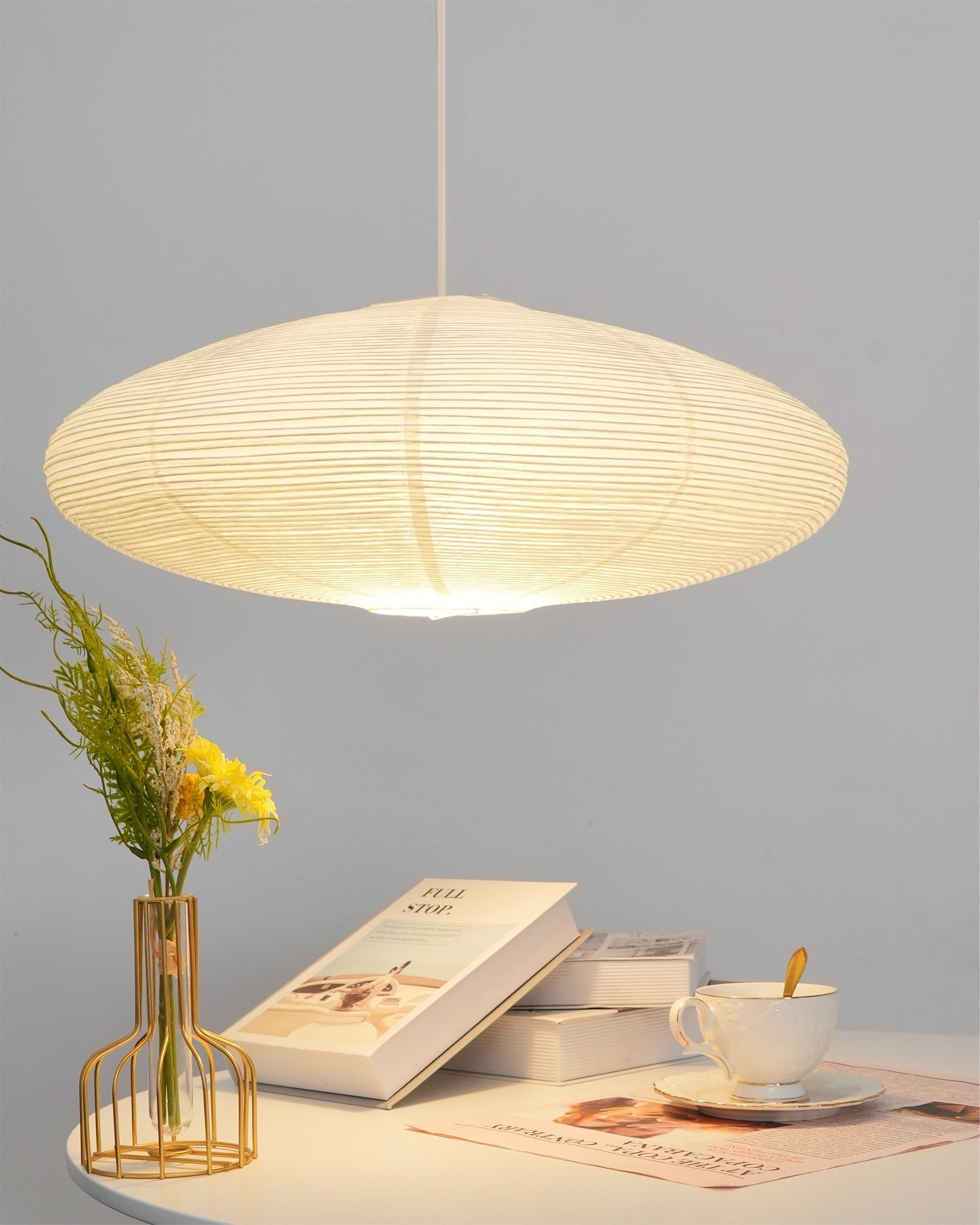 Orba Washi Paper 15A Pendant Light - Letslighting