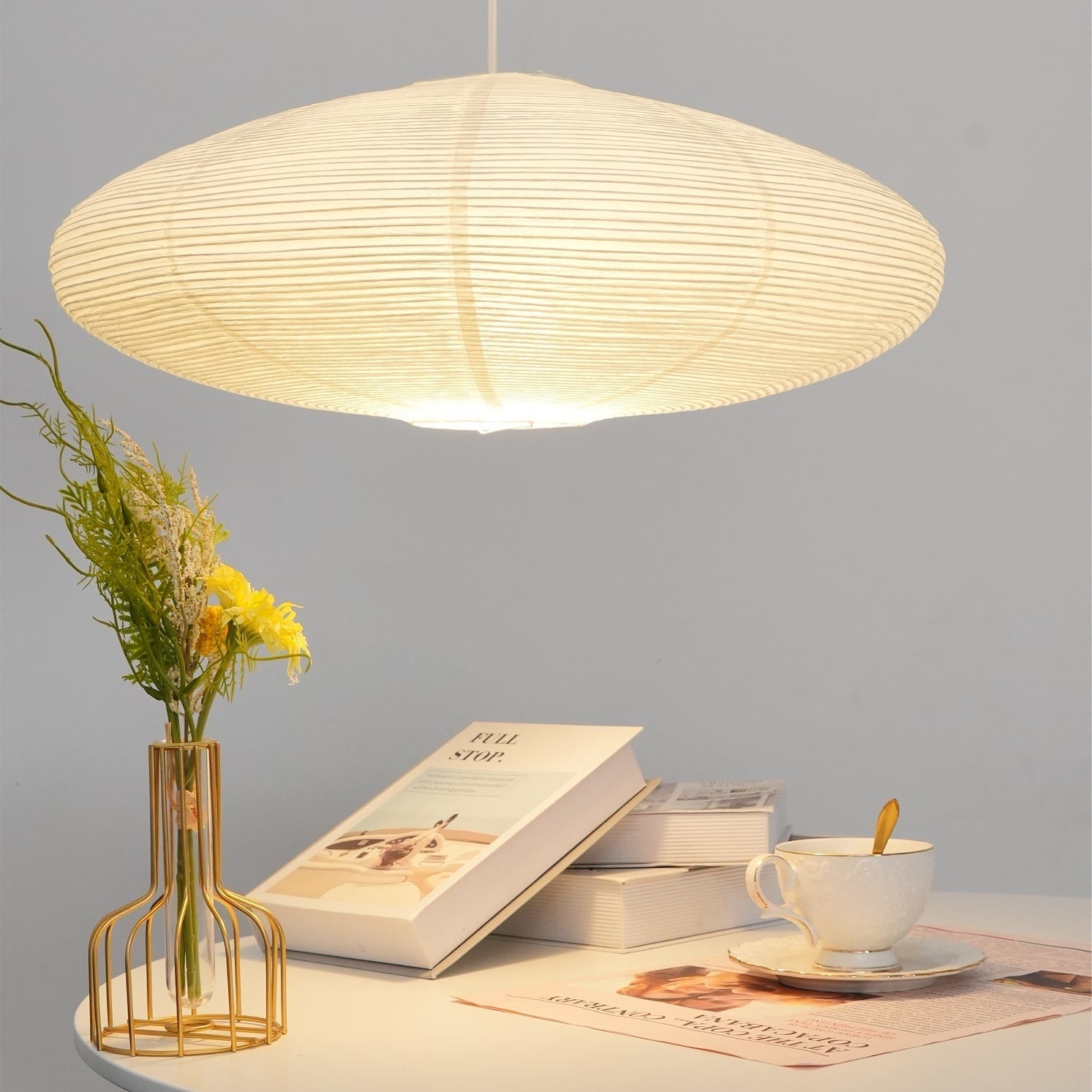 Orba Washi Paper 15A Pendant Light - Letslighting